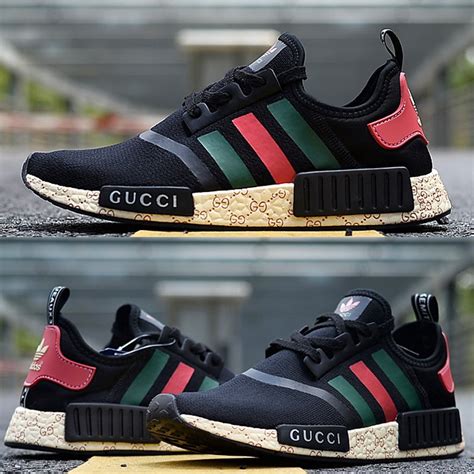 gucci x adidas nmd black edition|More.